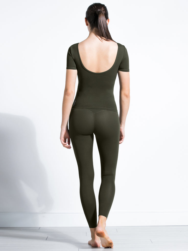NUDE SHAPE TEE, DARK GREEN