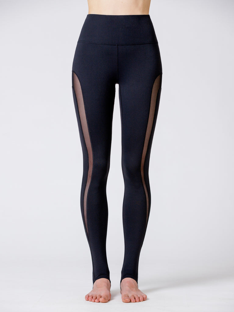 REVOLUTION STIRRUP PANTS 2.0, BLACK/BLACK MESH