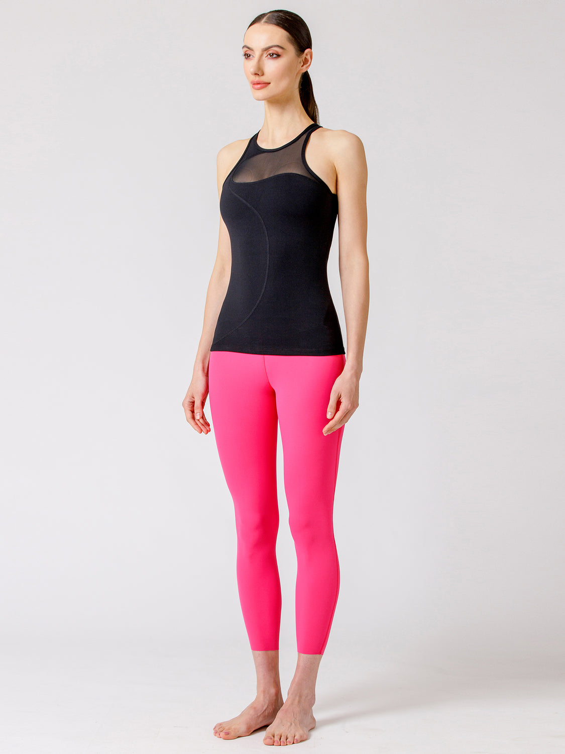 WAVE MESH TANK, BLACK/BLACK MESH