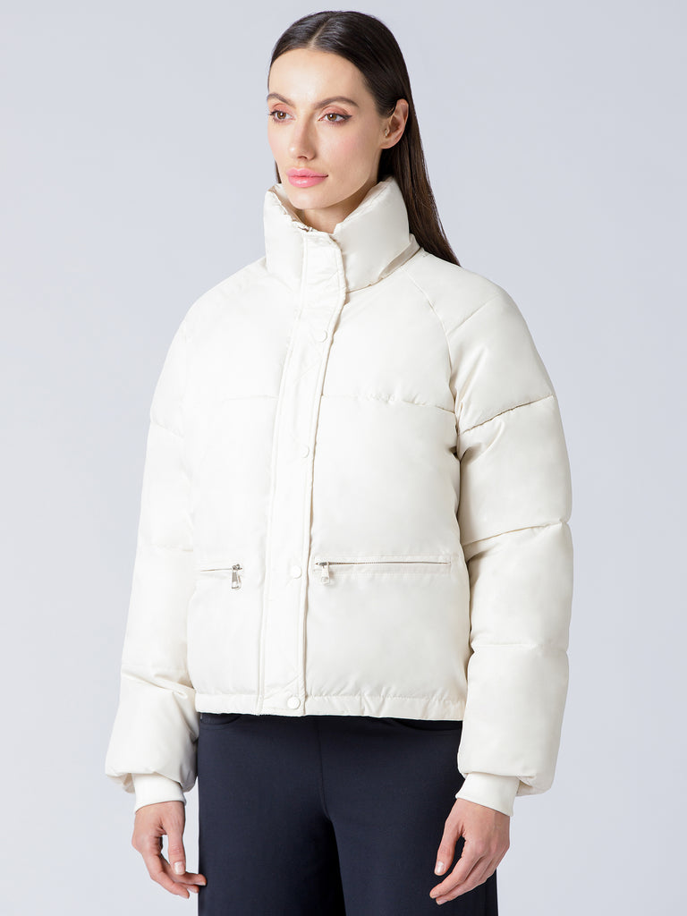 SIMPLICITY PUFFER JACKET, CREAM