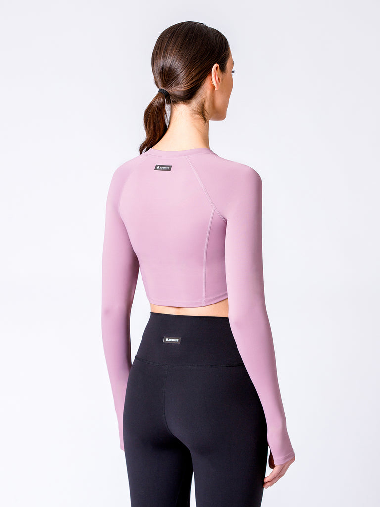 BLOOM LONG SLEEVE TEE, MAUVE