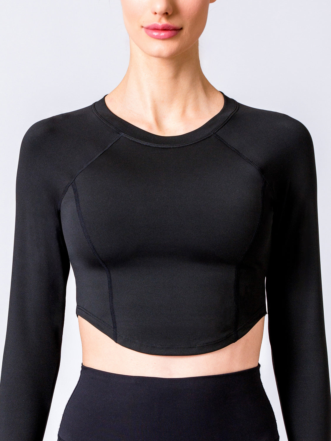 BLOOM LONG SLEEVE TEE, BLACK