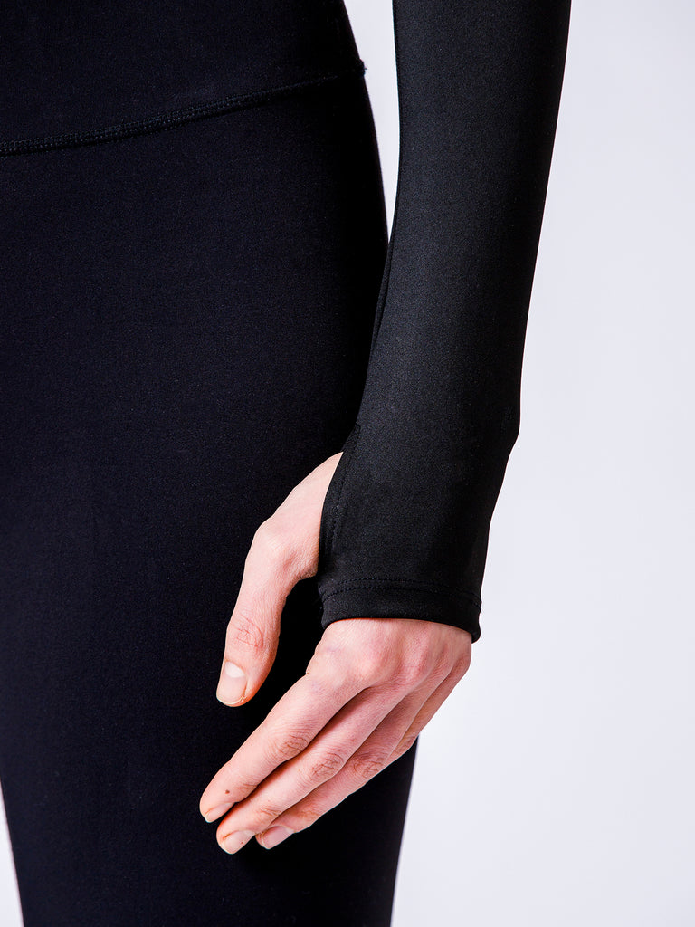 BLOOM LONG SLEEVE TEE, BLACK