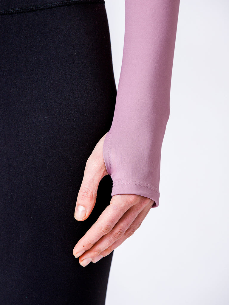 BLOOM LONG SLEEVE TEE, MAUVE