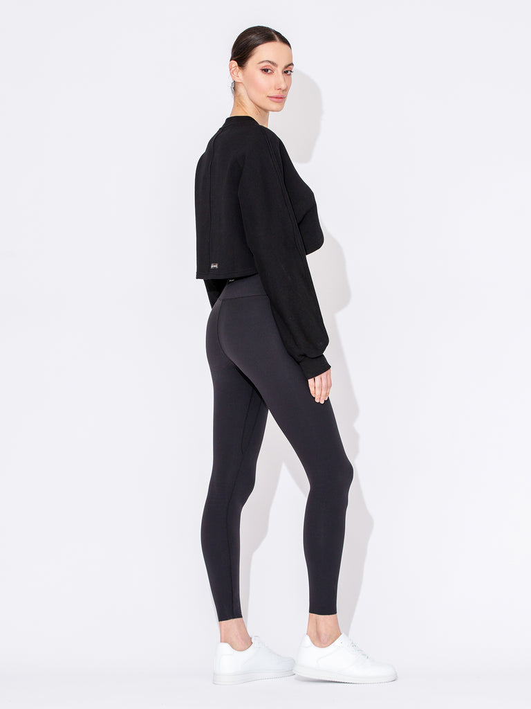 LOTUS LAYER SWEATSHIRT, BLACK