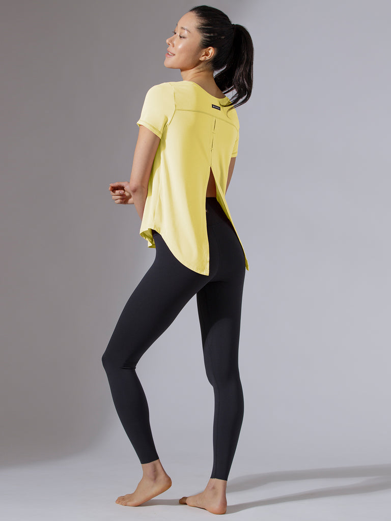 BACK TIE EVERYDAY SHORT SLEEVE TEE, JASMINE