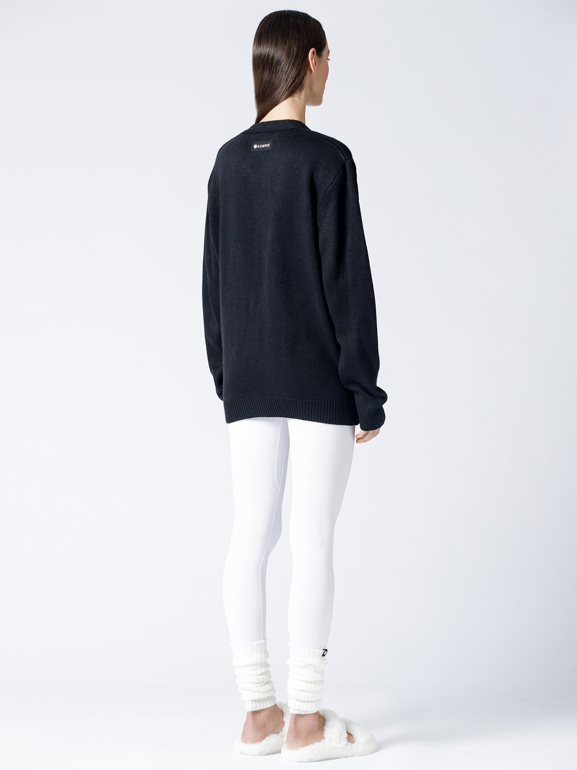 EVERYDAY OVERSIZED CLASSIC CARDIGAN, BLACK
