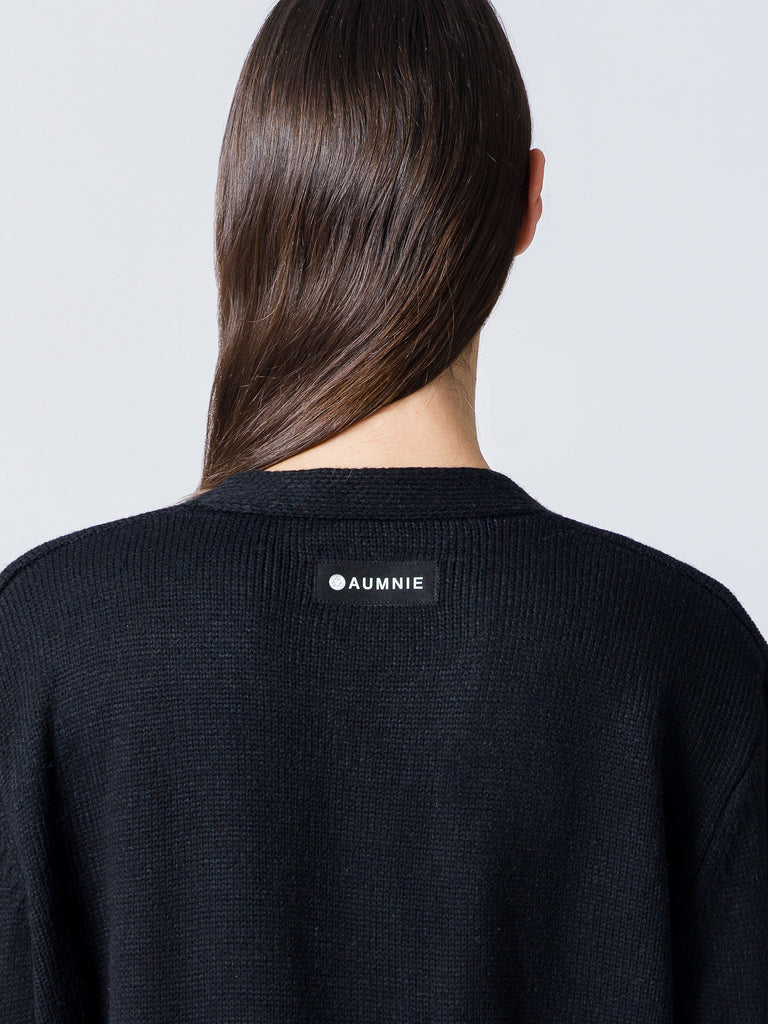 EVERYDAY OVERSIZED CLASSIC CARDIGAN, BLACK