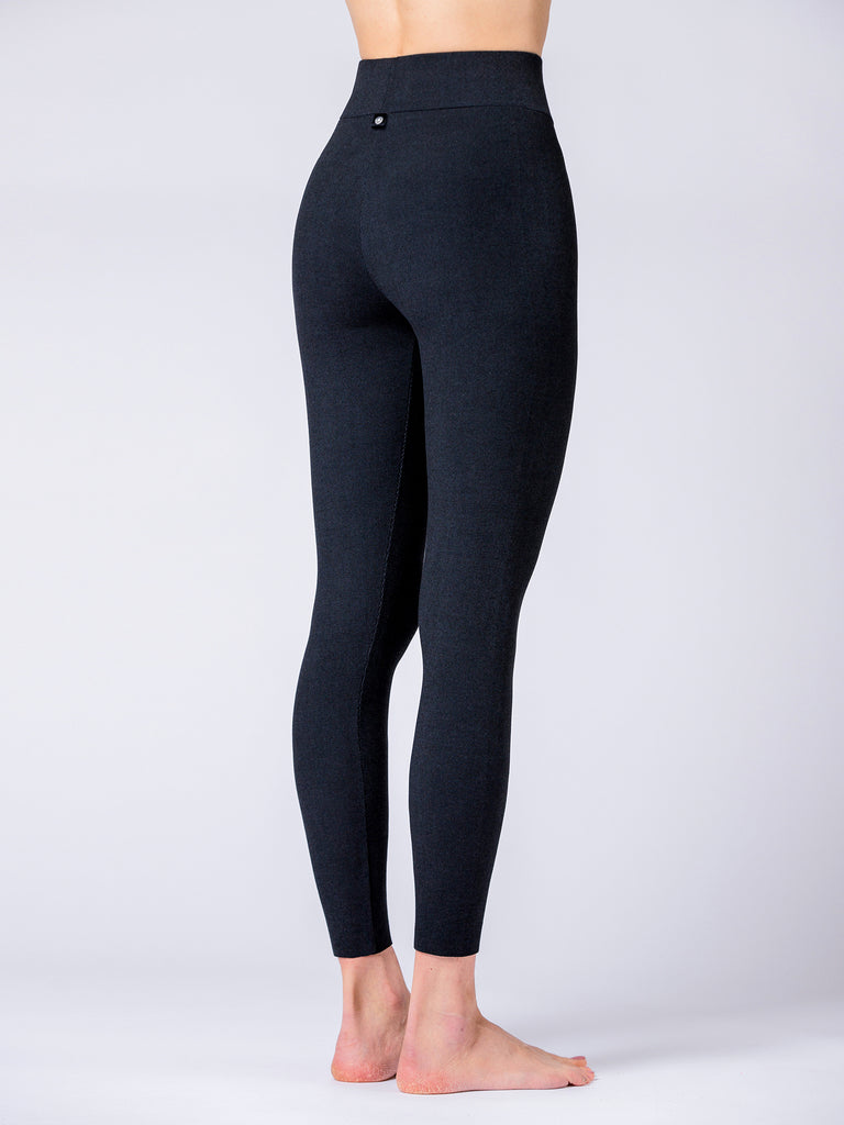 VEGAN CASHMERE SEAMLESS LEGGINGS, BLACK