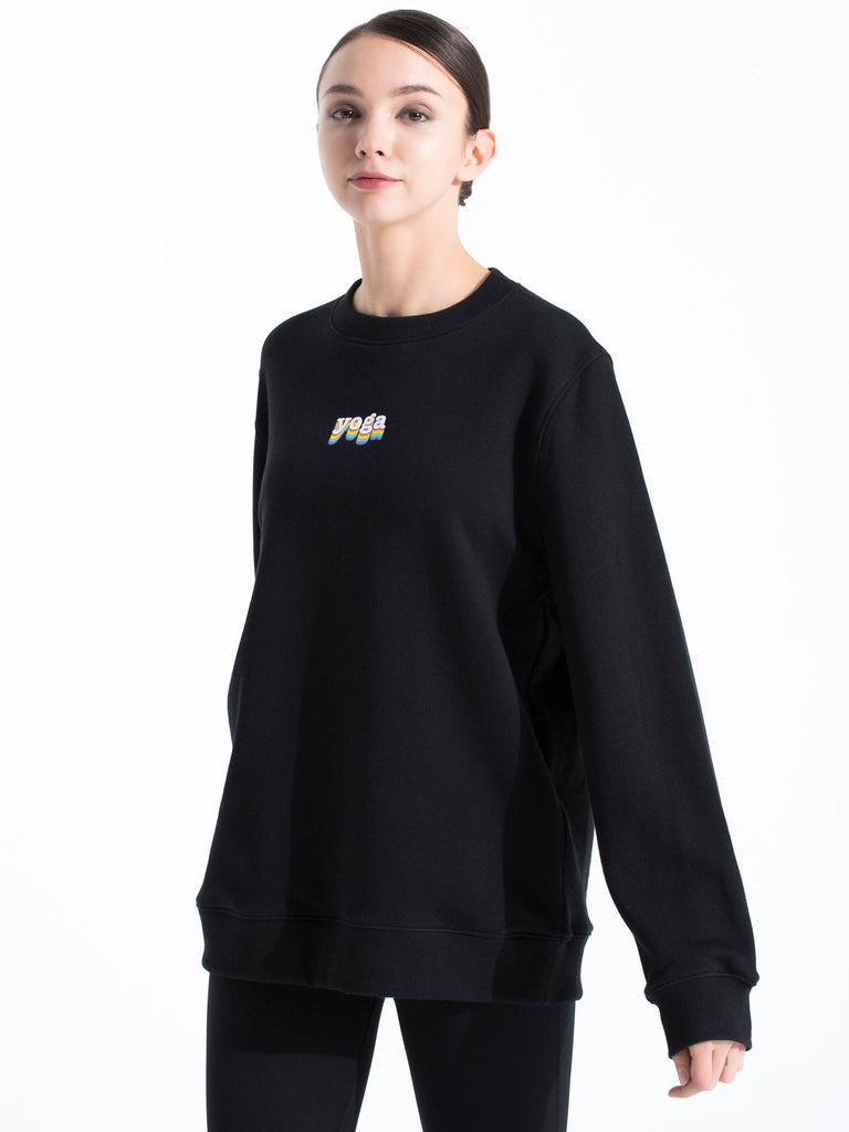 RAINBOW YOGA SWEATSHIRT, BLACK