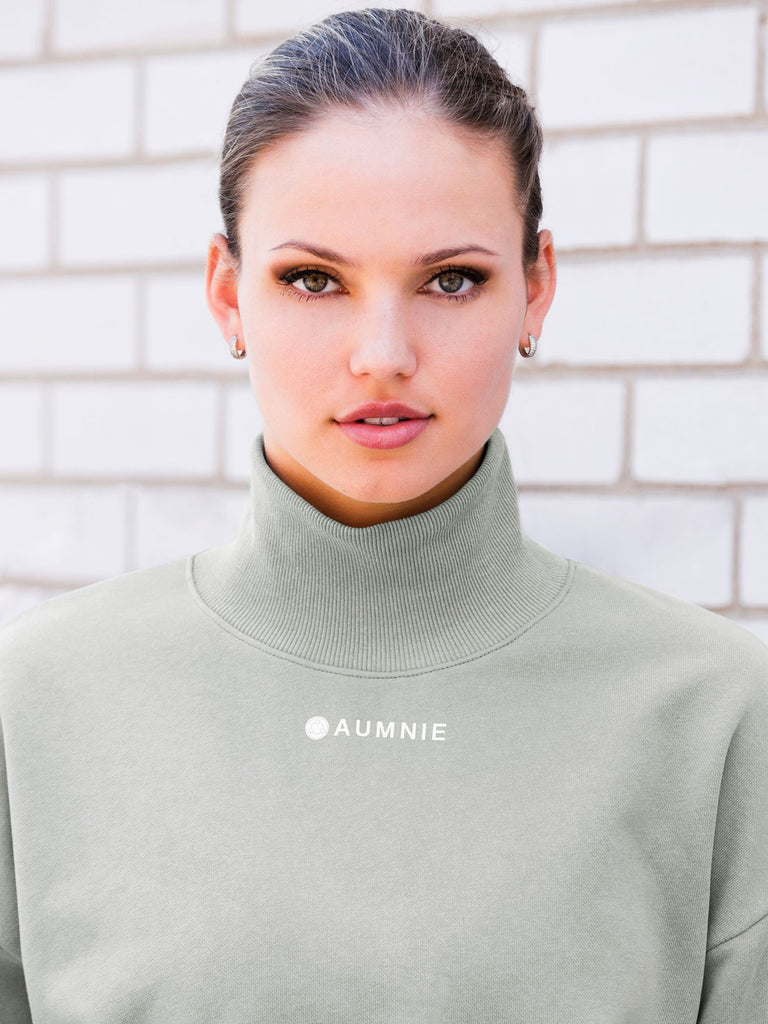 CT MOCK NECK SWEATSHIRT, GREEN