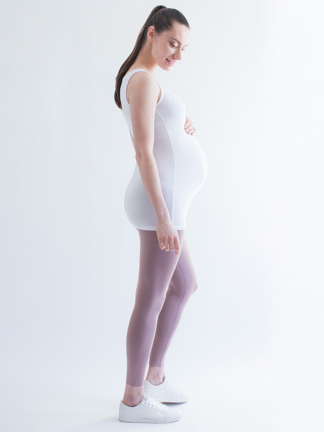 SOFT STRETCH MATERNITY TANK, WHITE