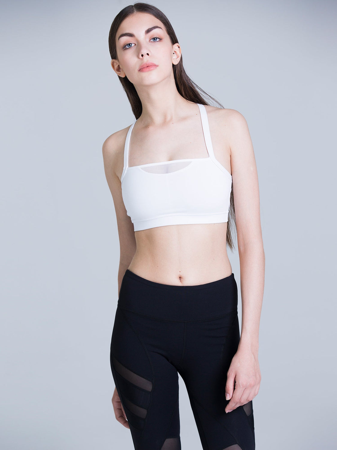 IRIS BRA, WHITE/WHITE MESH