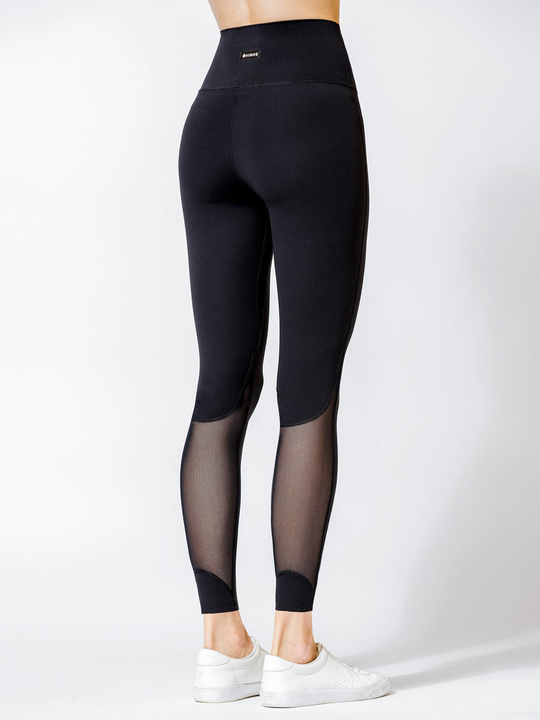 CLARITY MESH ANKLE CROPS, BLACK/BLACK MESH