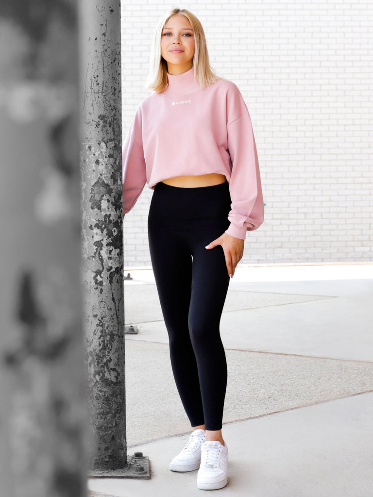 CT MOCK NECK SWEATSHIRT, PINK