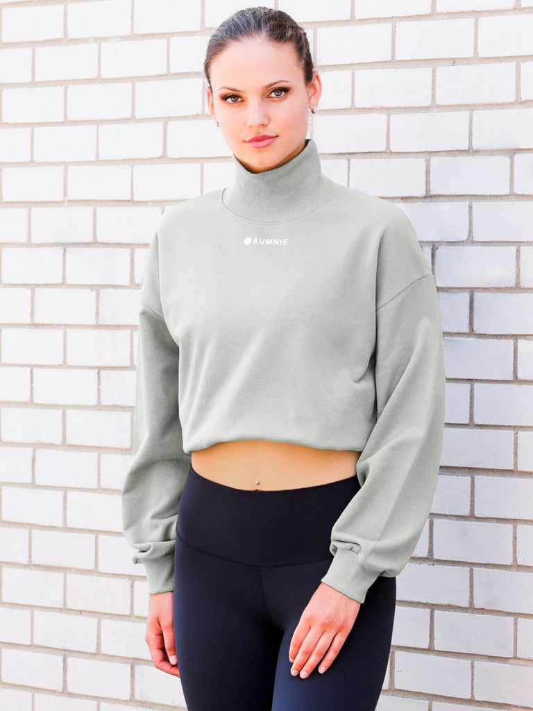 CT MOCK NECK SWEATSHIRT, GREEN