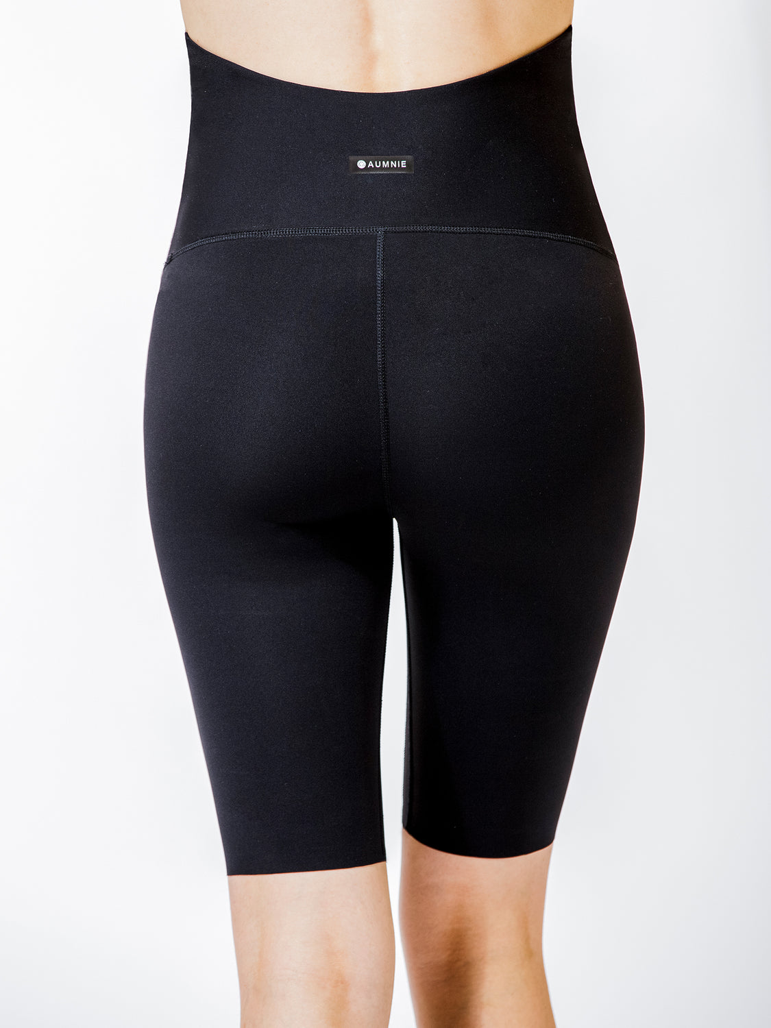 OVER-THE-BUMP MATERNITY SHAPE BIKER SHORTS, BLACK