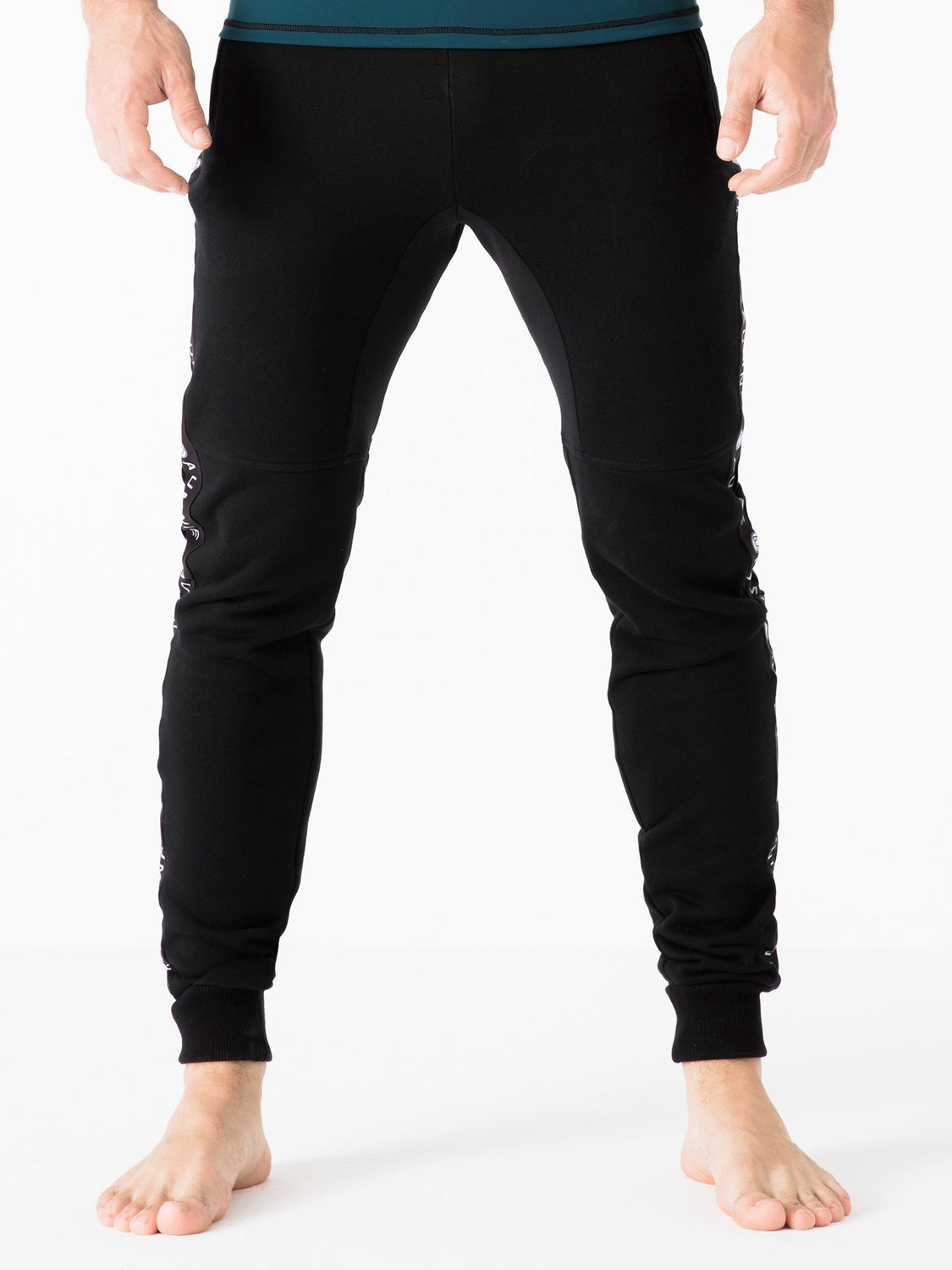 AUMNIE MEN'S LOGO PANTS,BLACK