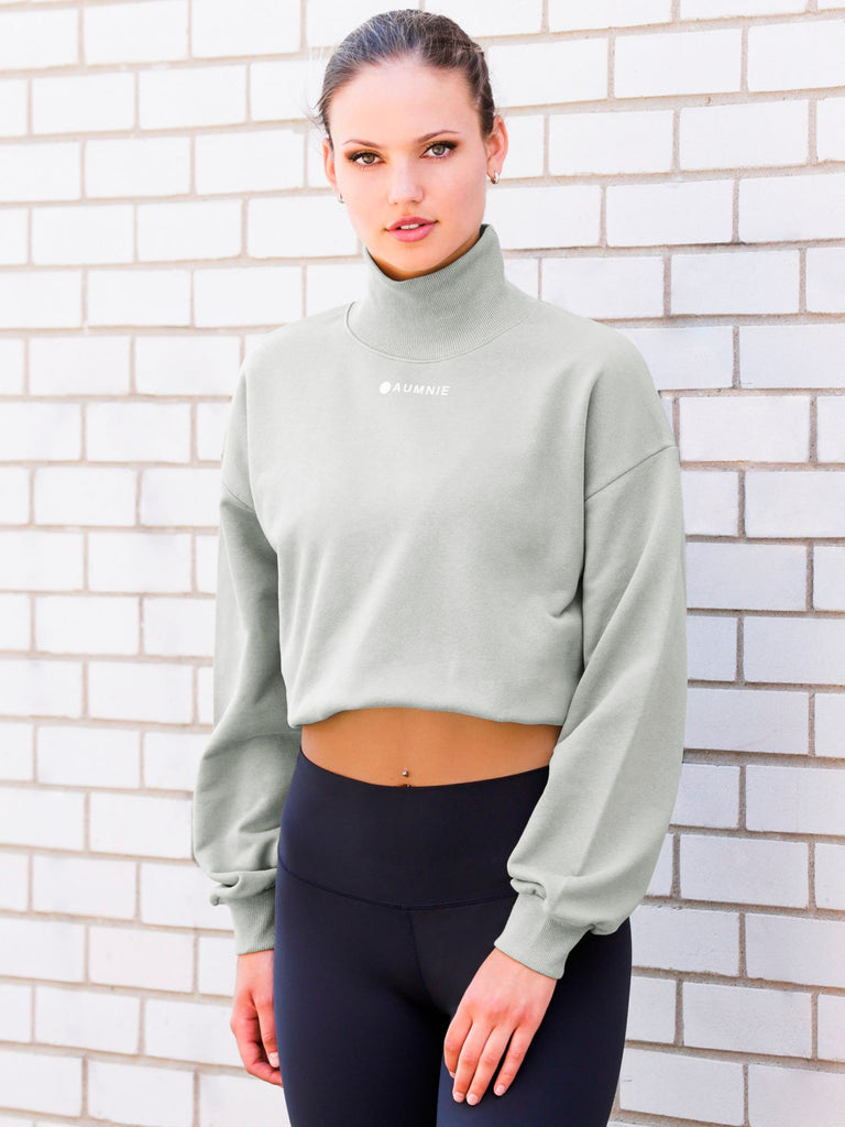 CT MOCK NECK SWEATSHIRT, GREEN