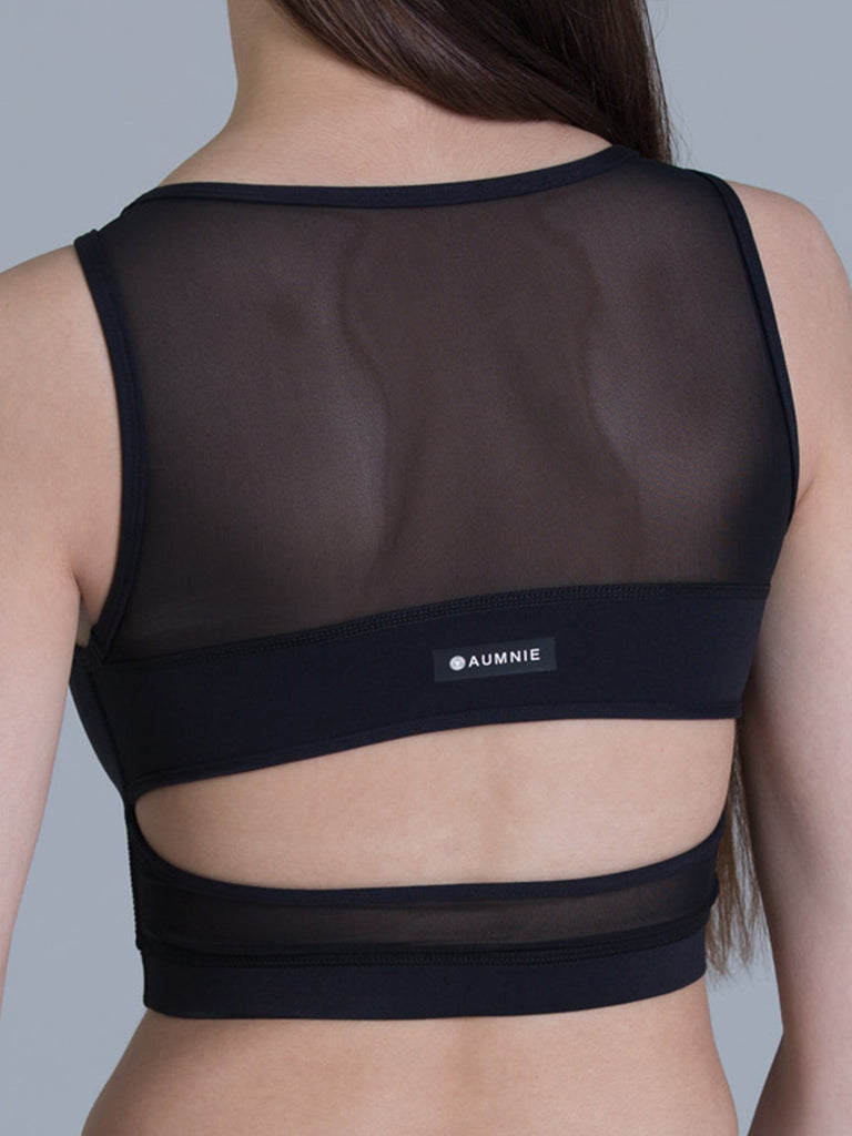 INTERSECTION BRA, BLACK/BLACK MESH