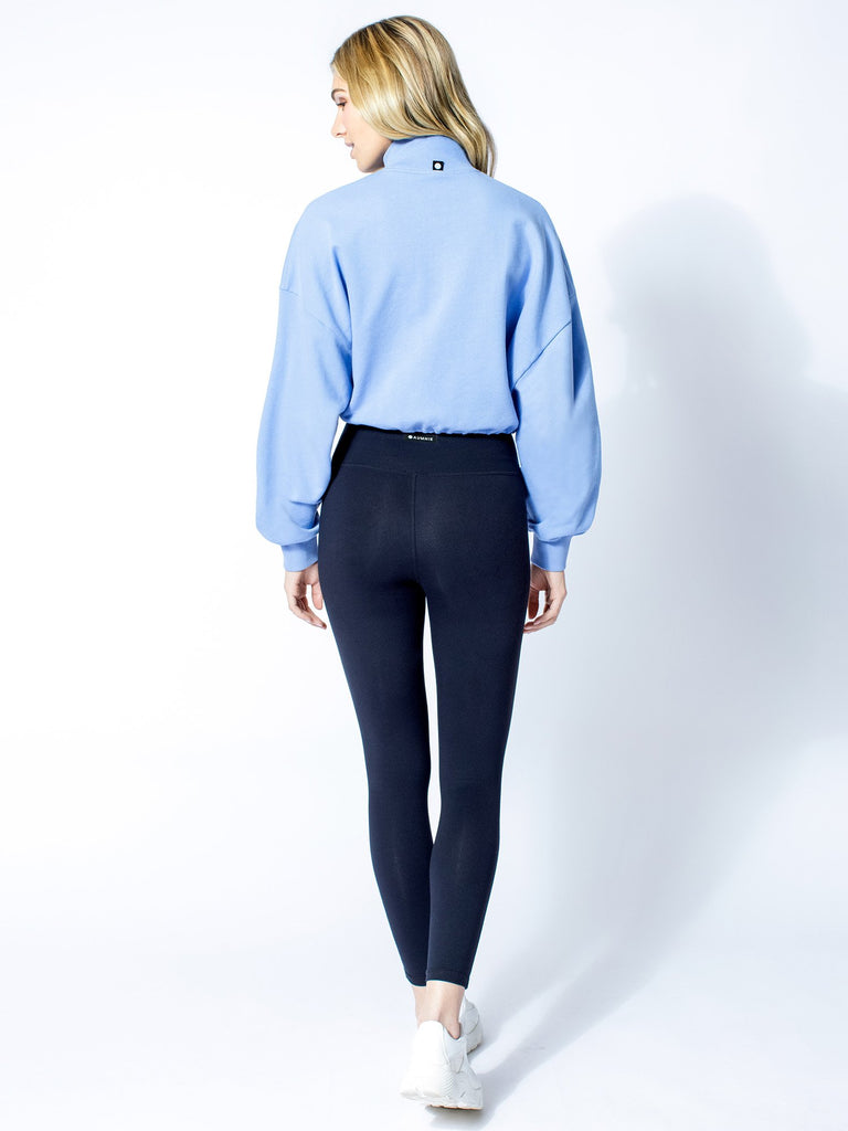 CT COTTON HALF ZIP SWEATSHIRT, HELIO