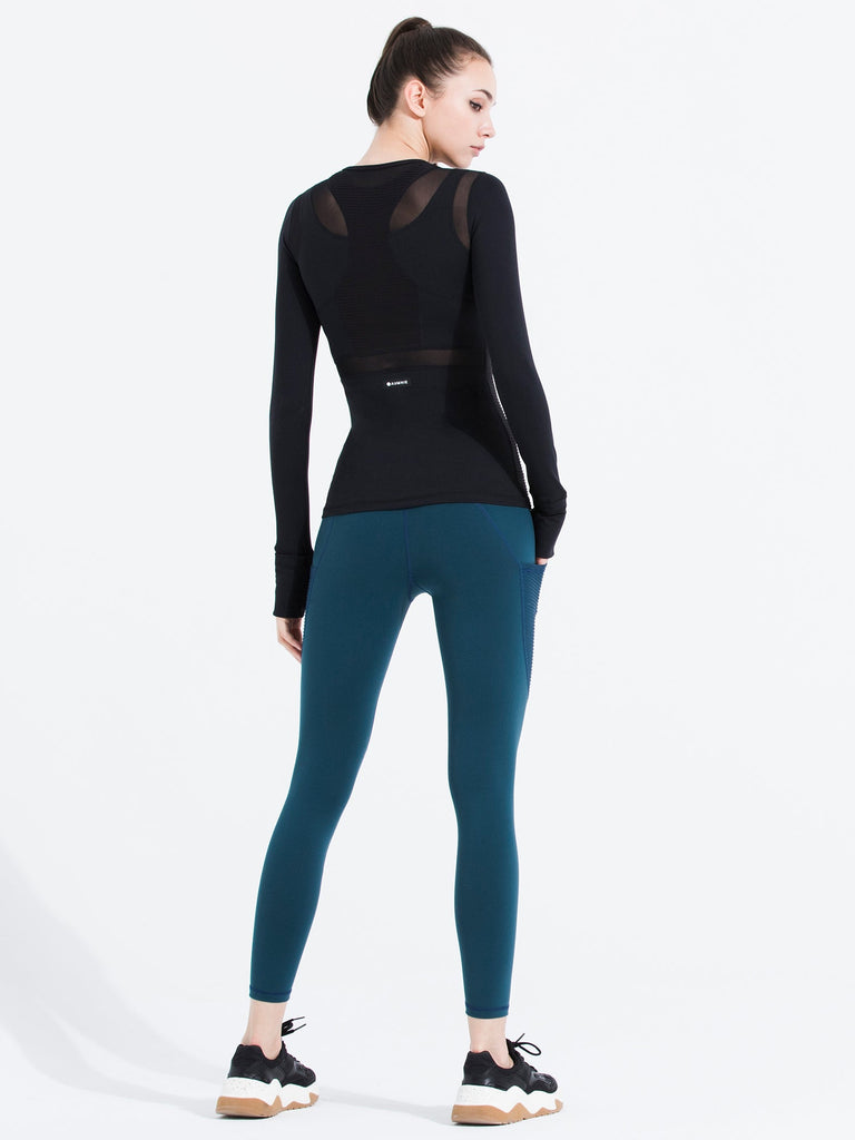 SHAPED PANEL TEE, BLACK