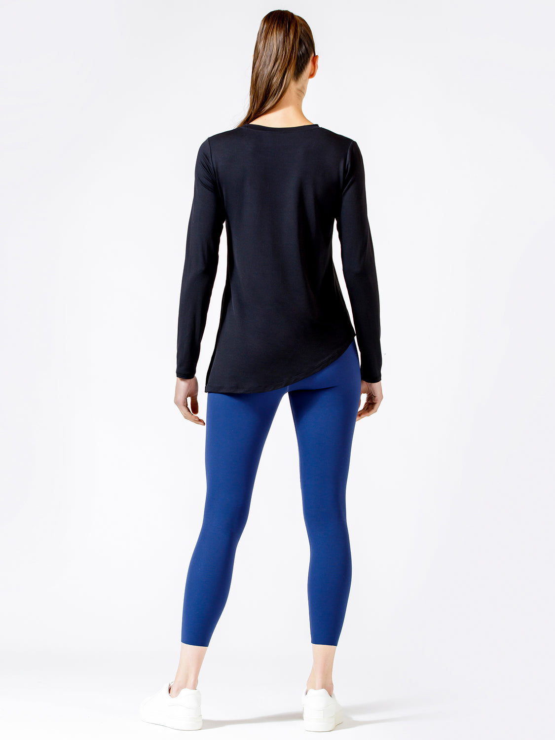 LONG SLEEVE SWAY TEE, BLACK