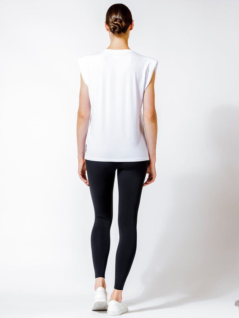PADDED POWER TANK, WHITE