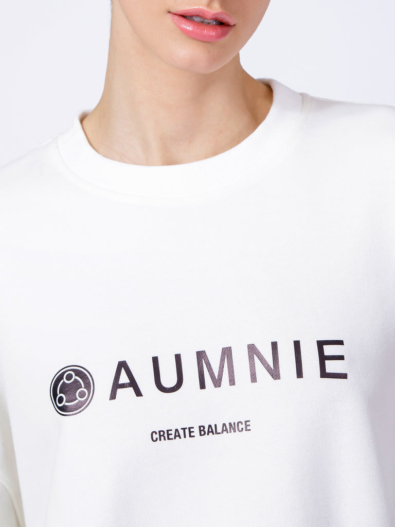 AUMNIE OVERSIZE SWEATSHIRT, WHITE