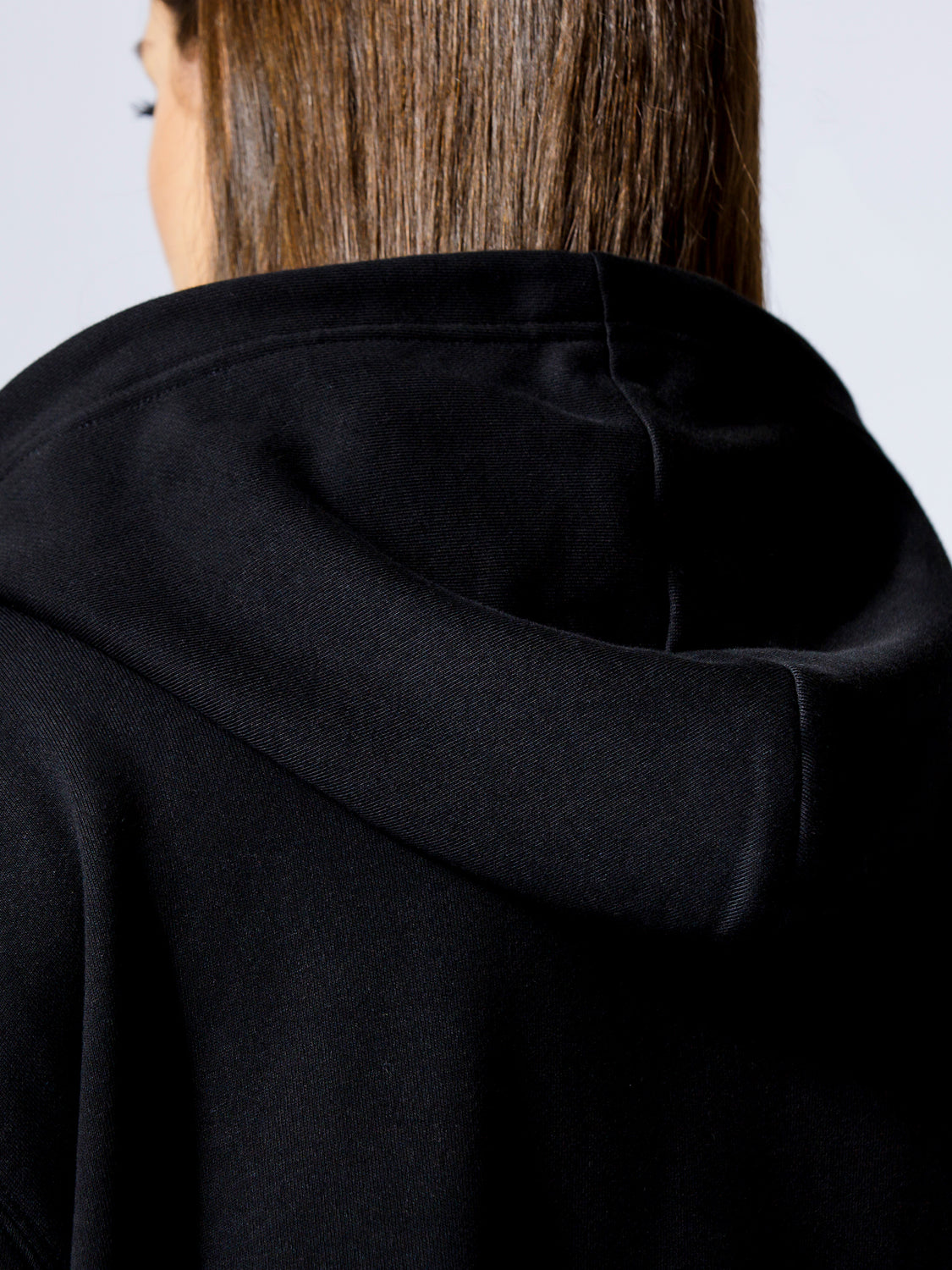 HAPPY GLOW ZIP HOODIE, BLACK
