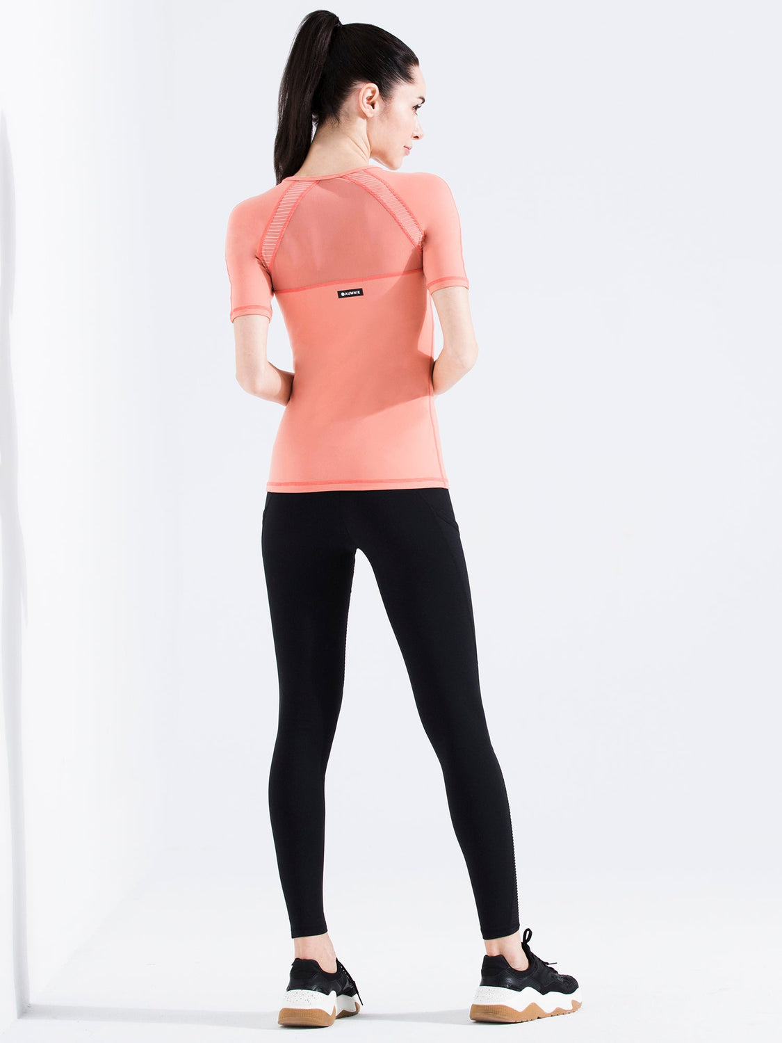 PLEATED MESH TEE, CALIFORNIA