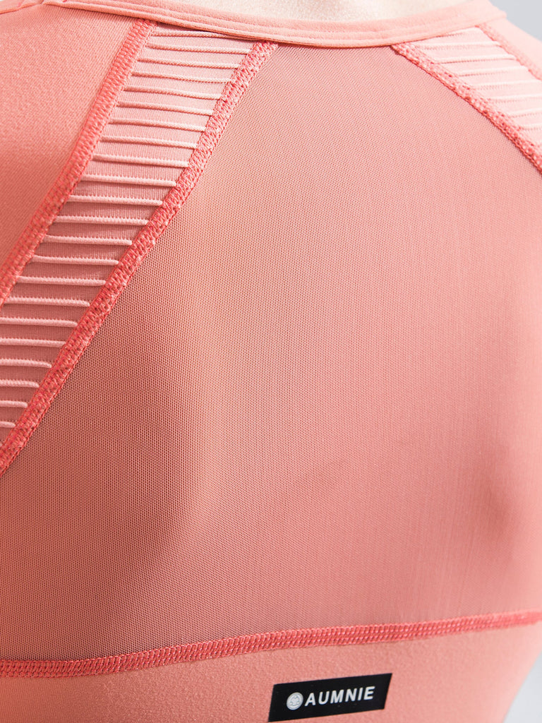 PLEATED MESH TEE, CALIFORNIA