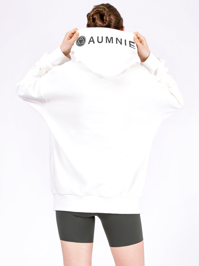 AUMNIE OVERSIZE HOODIE, WHITE
