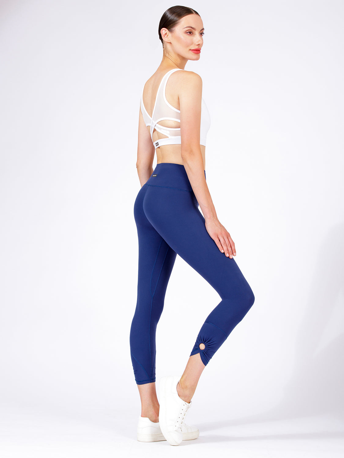 VENUS HIGH WAIST NUDE ANKLE CROPS, NIGHT OCEAN