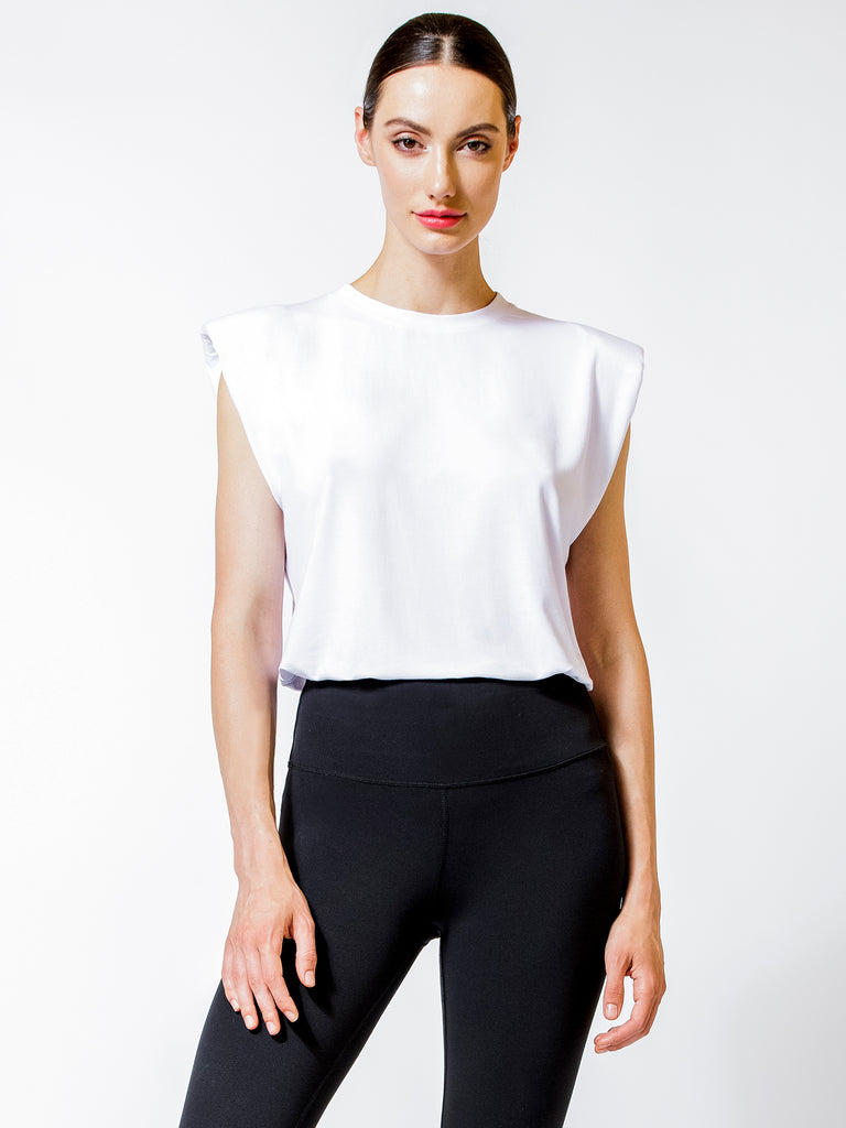 PADDED POWER TANK, WHITE