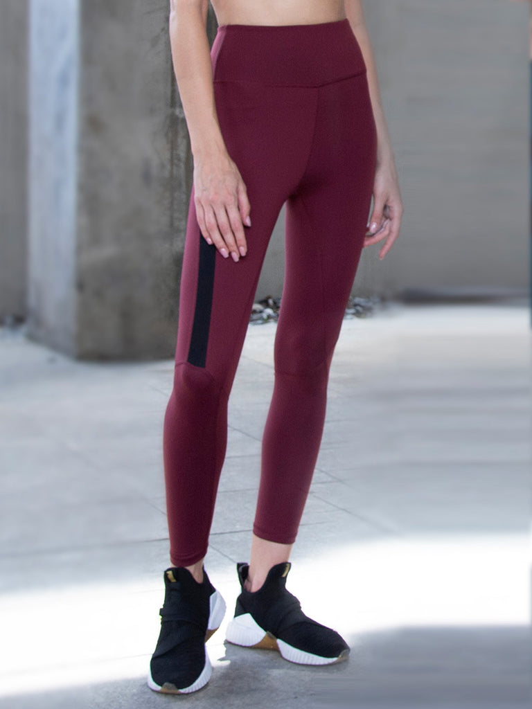 EVOLUTION ANKLE CROPS, BORDEAUX/BLACK