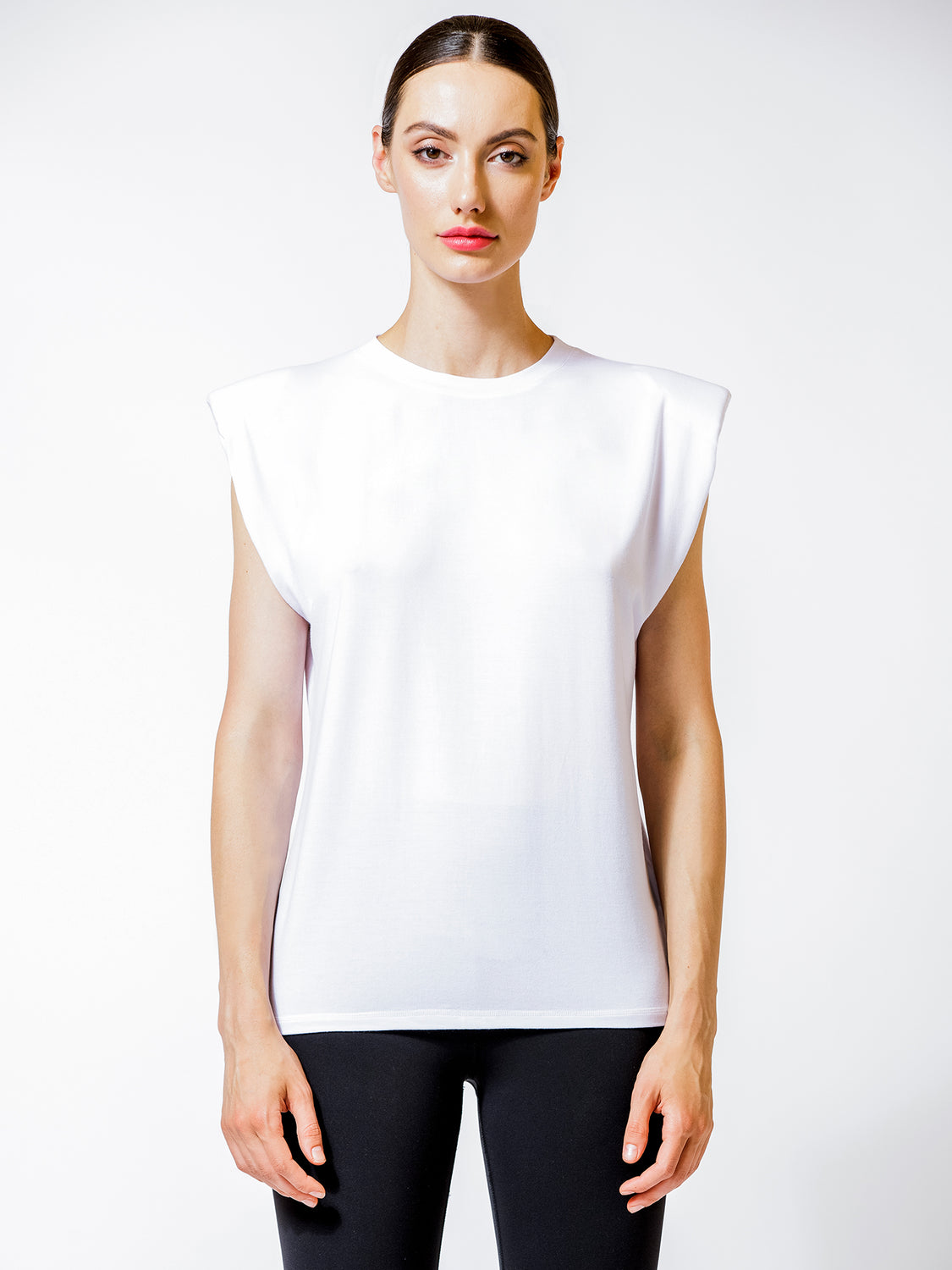 PADDED POWER TANK, WHITE