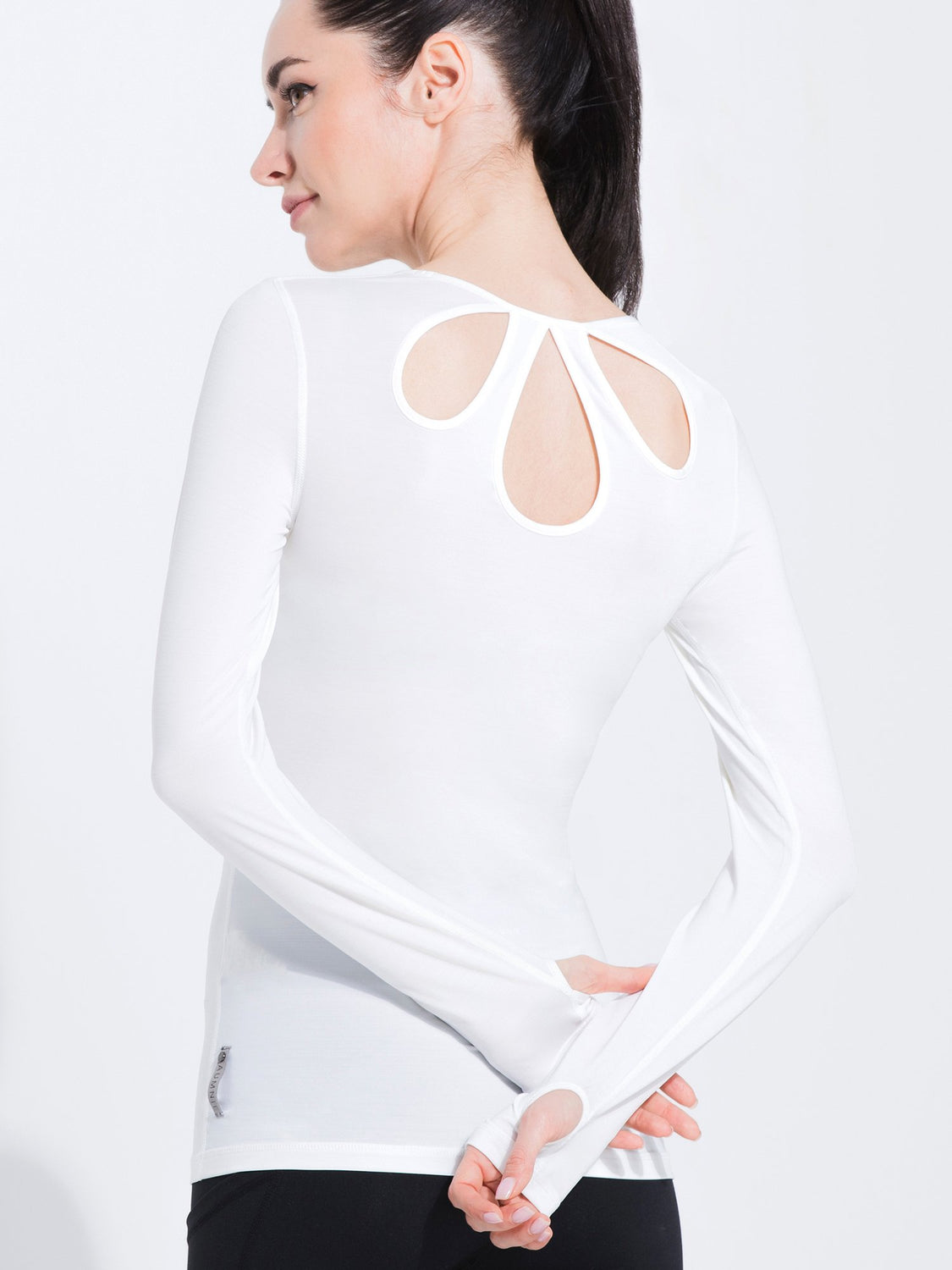 PETAL LONG SLEEVE TEE, WHITE WFX