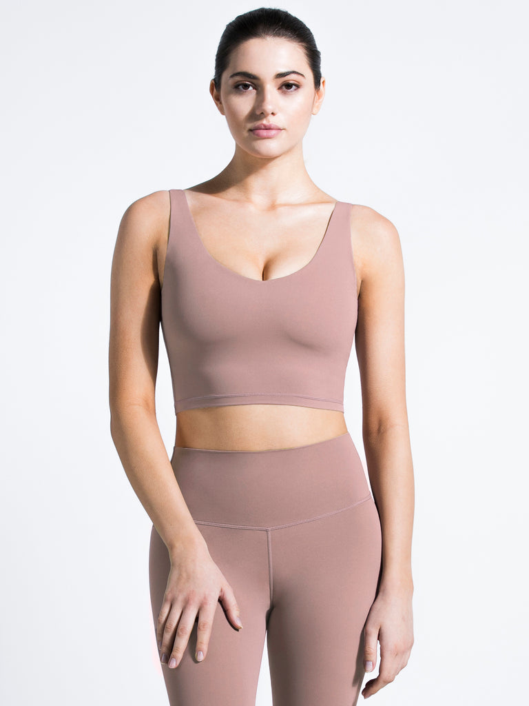 U NECK NUDE TANK, ASH MAUVE