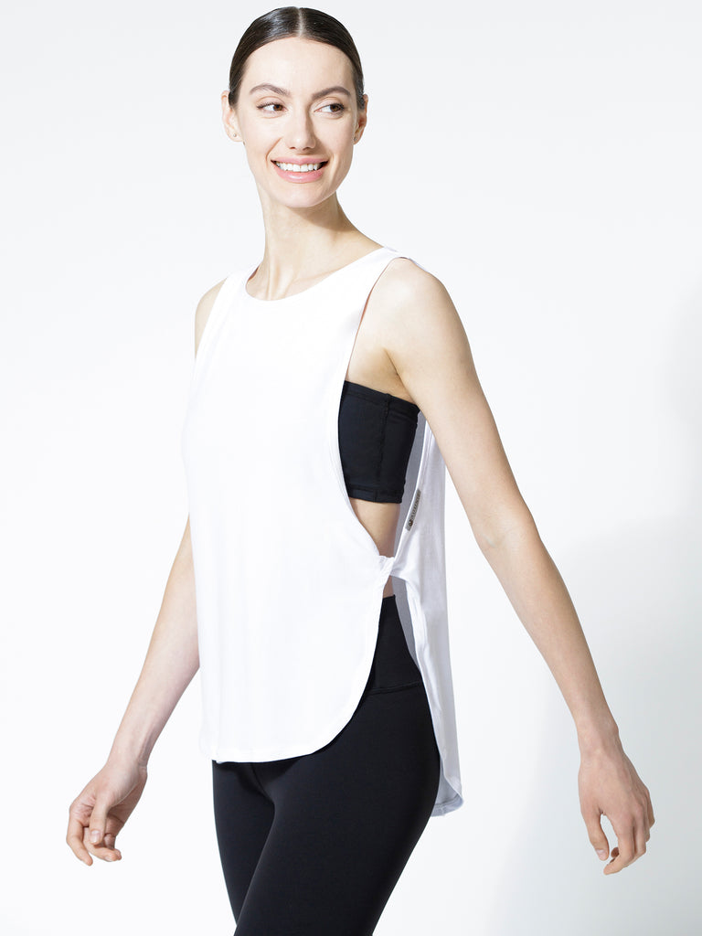 SIDE TWIST SURF TANK, LONG, WHITE