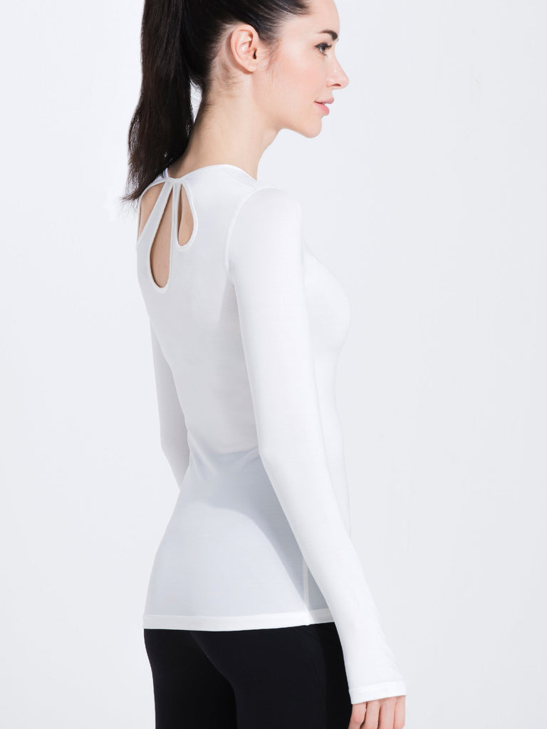 PETAL LONG SLEEVE TEE, WHITE WFX