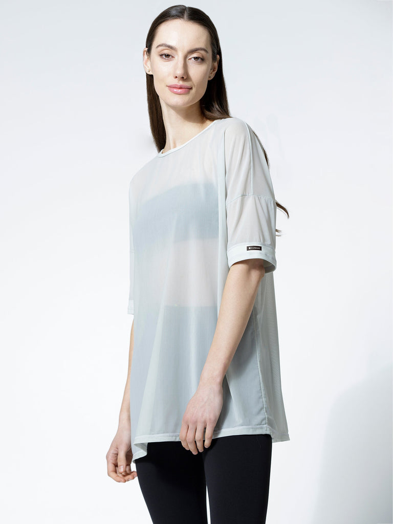 OVERSIZED MESH TEE, SEASALT