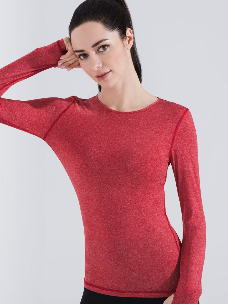 PETAL LONG SLEEVE TEE, RED WFX