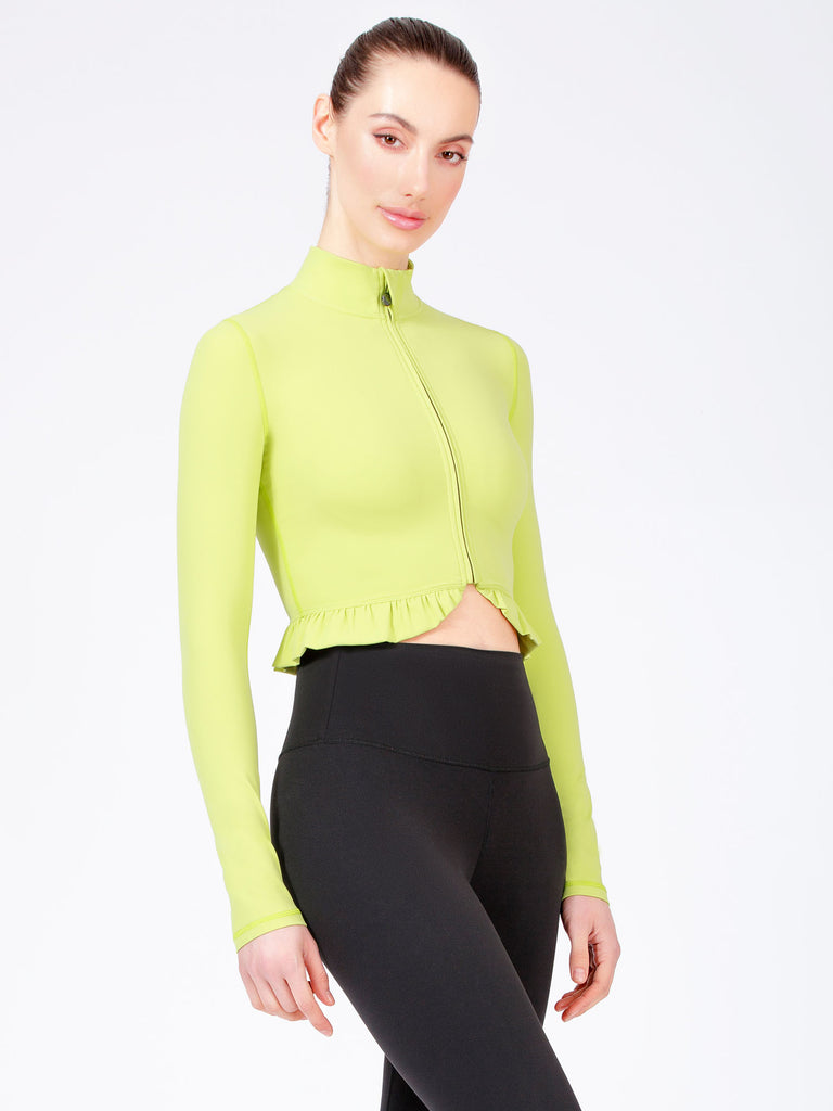 CROPPED RUFFLES JACKET, GLOW