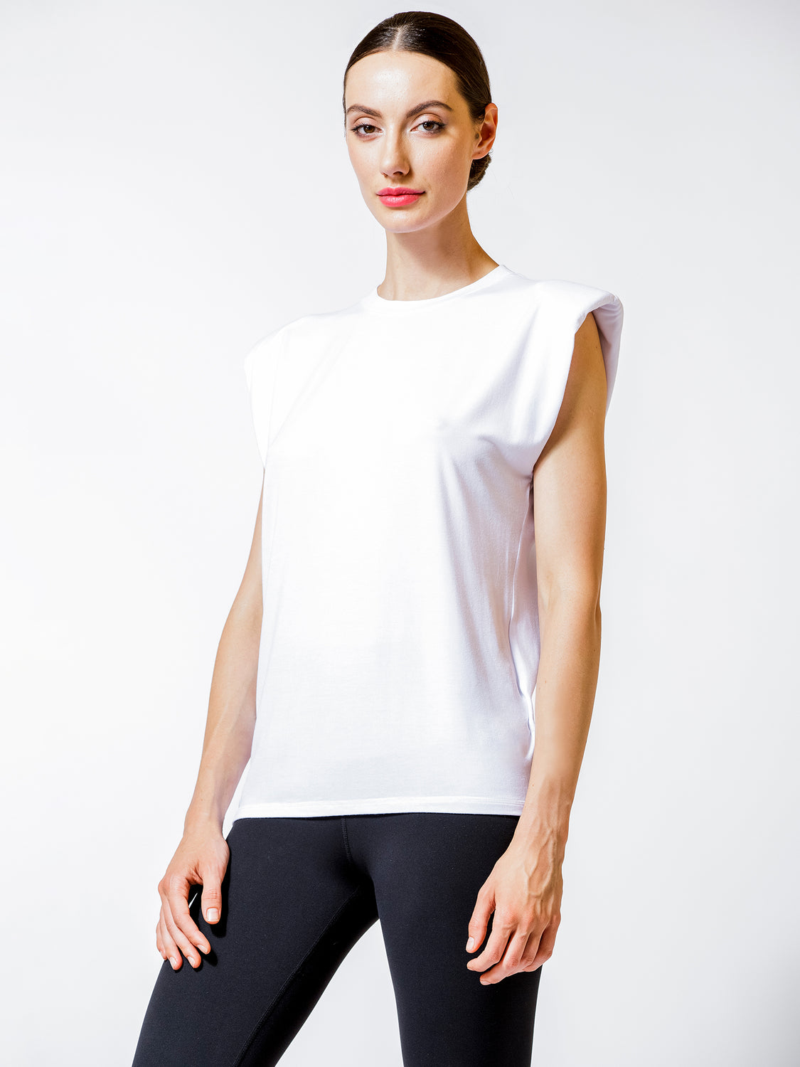 PADDED POWER TANK, WHITE