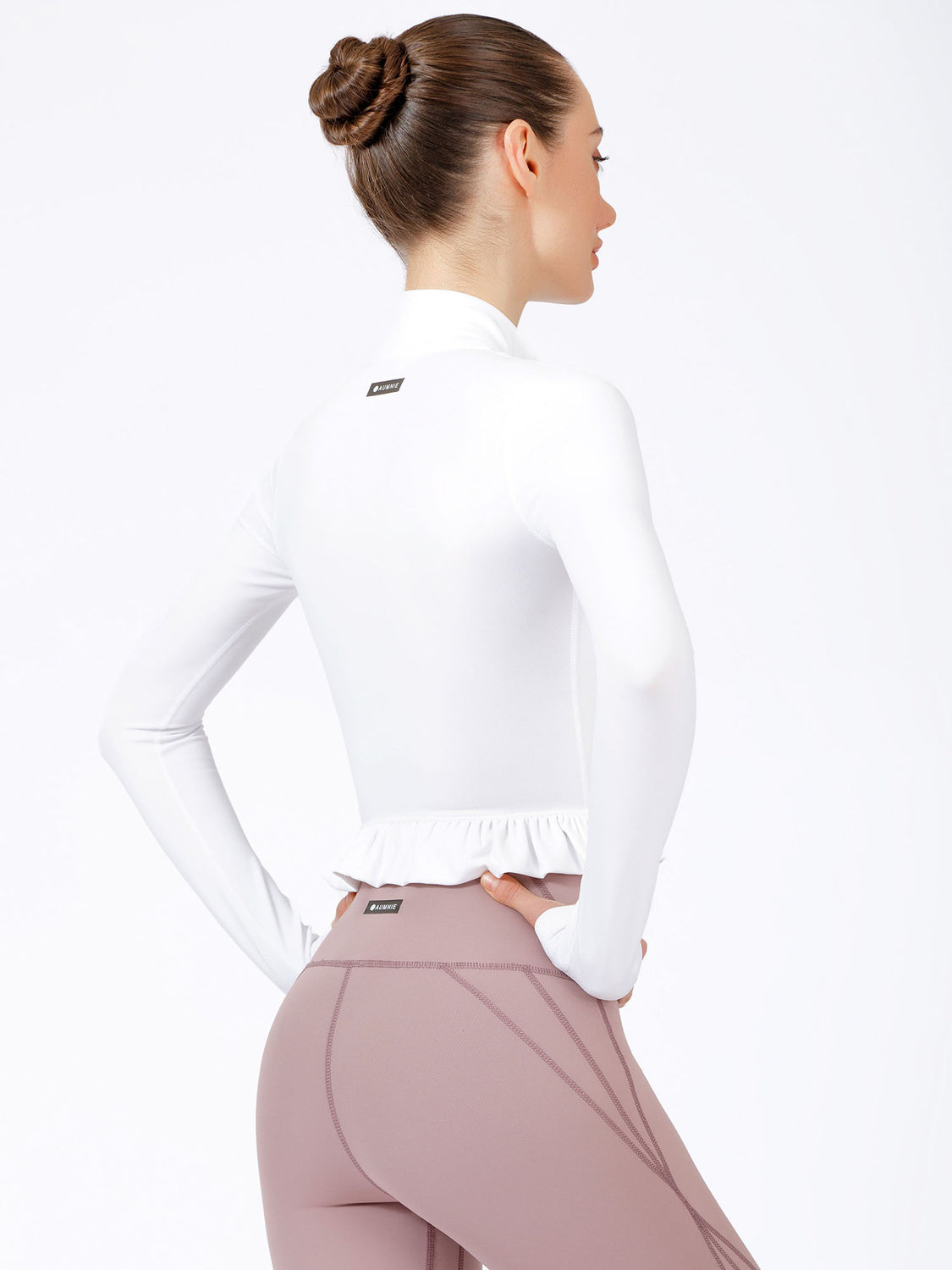CROPPED RUFFLES JACKET, WHITE