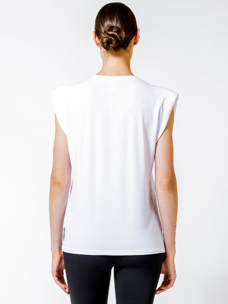 PADDED POWER TANK, WHITE