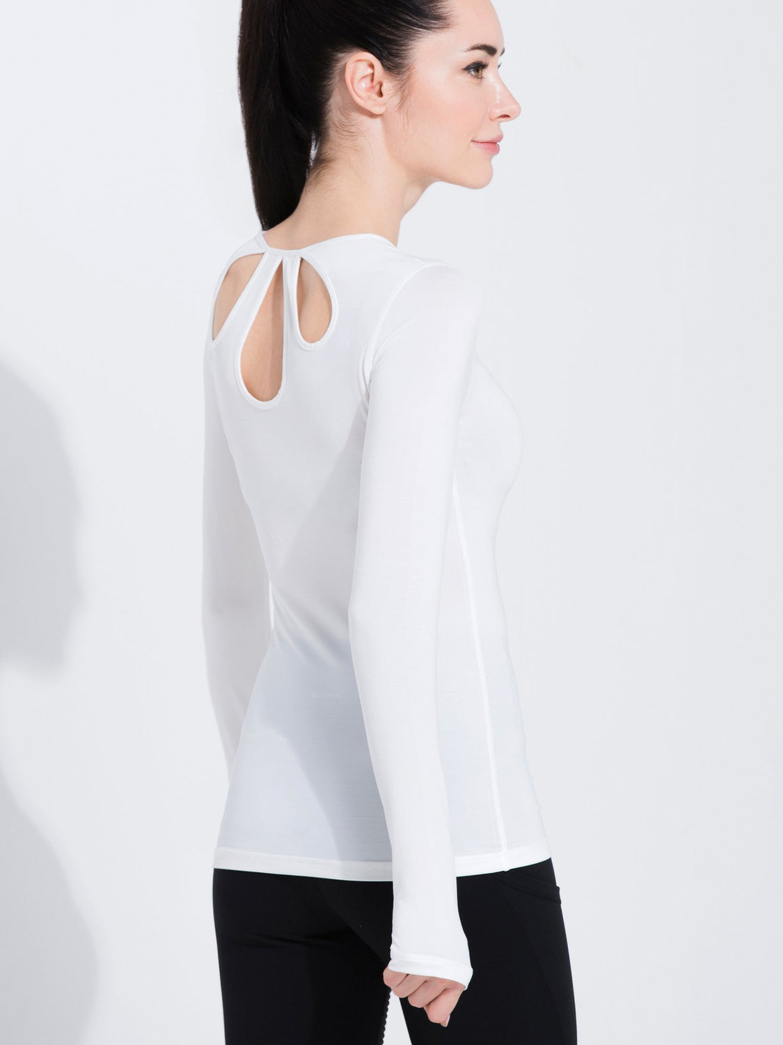 PETAL LONG SLEEVE TEE, WHITE WFX