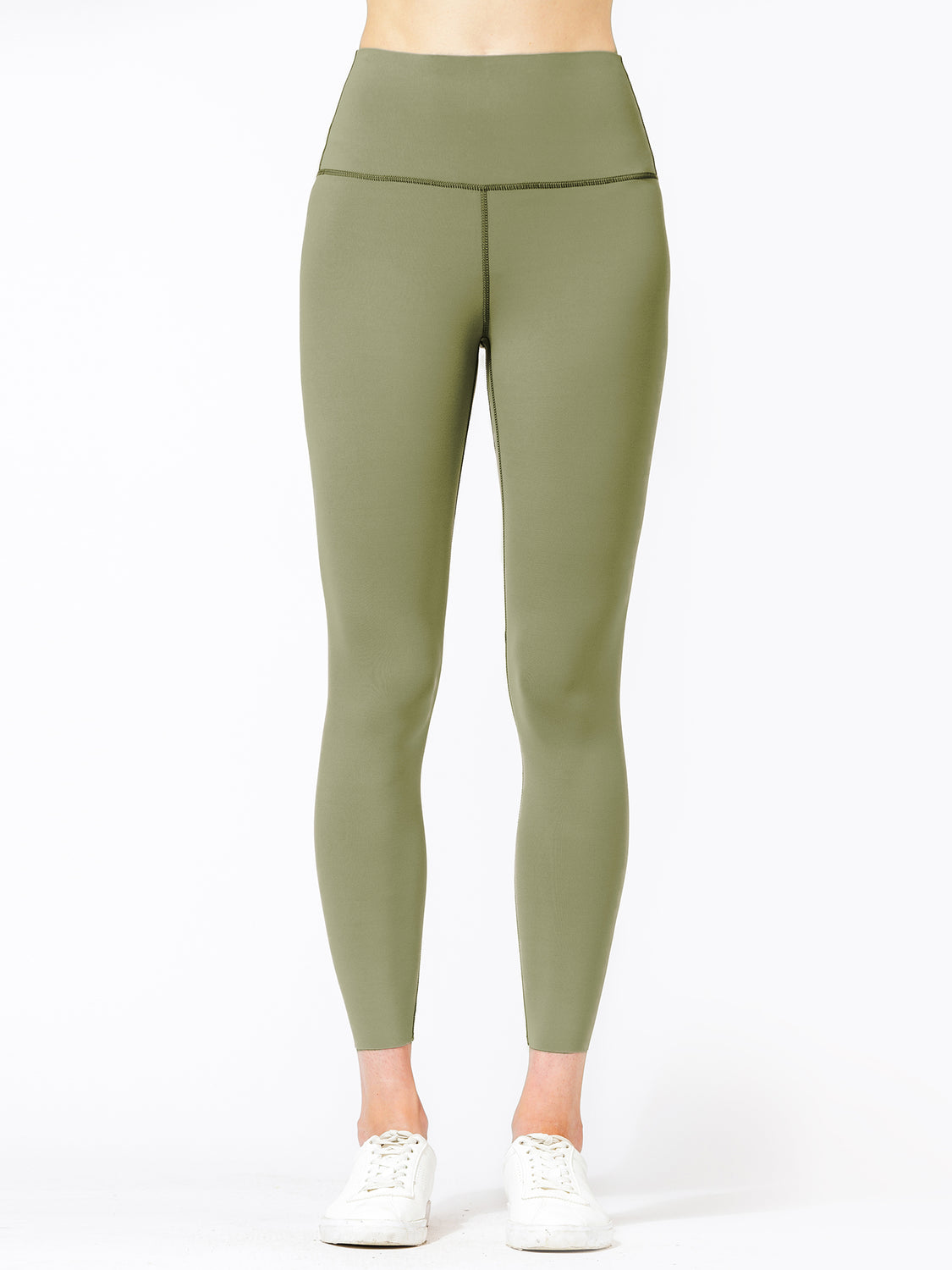 NUDE SEAMLESS HIGH WAIST ANKLE CROPS, SAGE