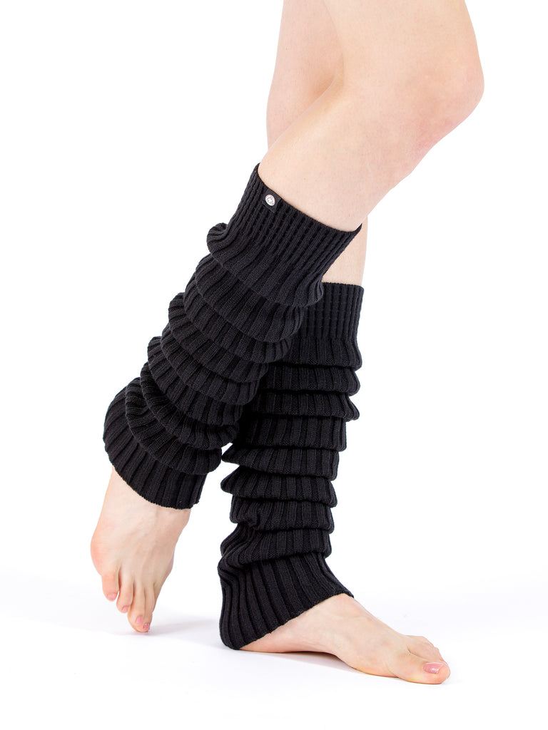 KNEE HIGH LEG WARMERS, BLACK